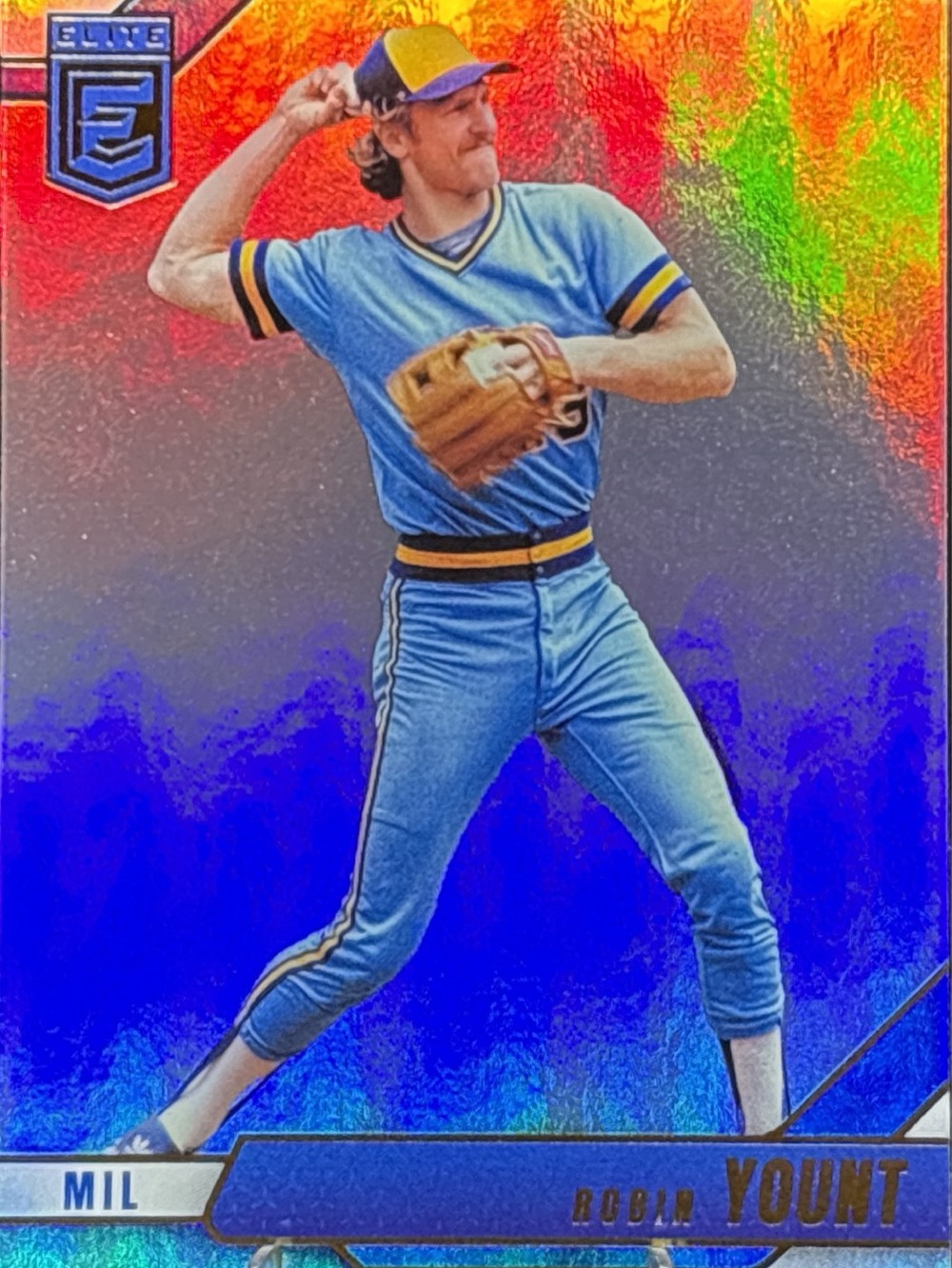 Panini Elite Holo Prizm Baseball Trading Card - Robin Yount